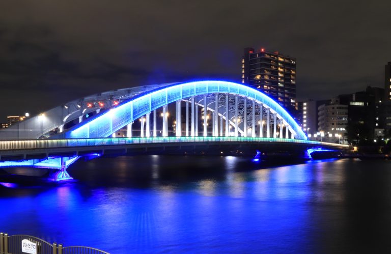 永代橋　ライトアップ